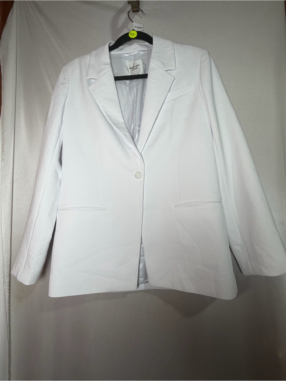 Abercrombie & Fitch White Single-Button Blazer Size S CLW266E